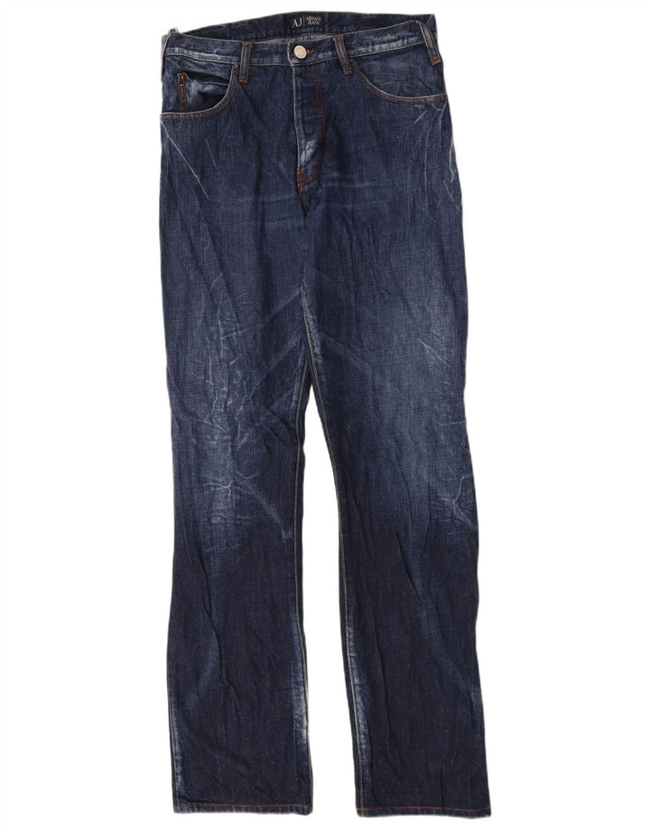 Armani Herren Straight Jeans W32 L35 Marineblau