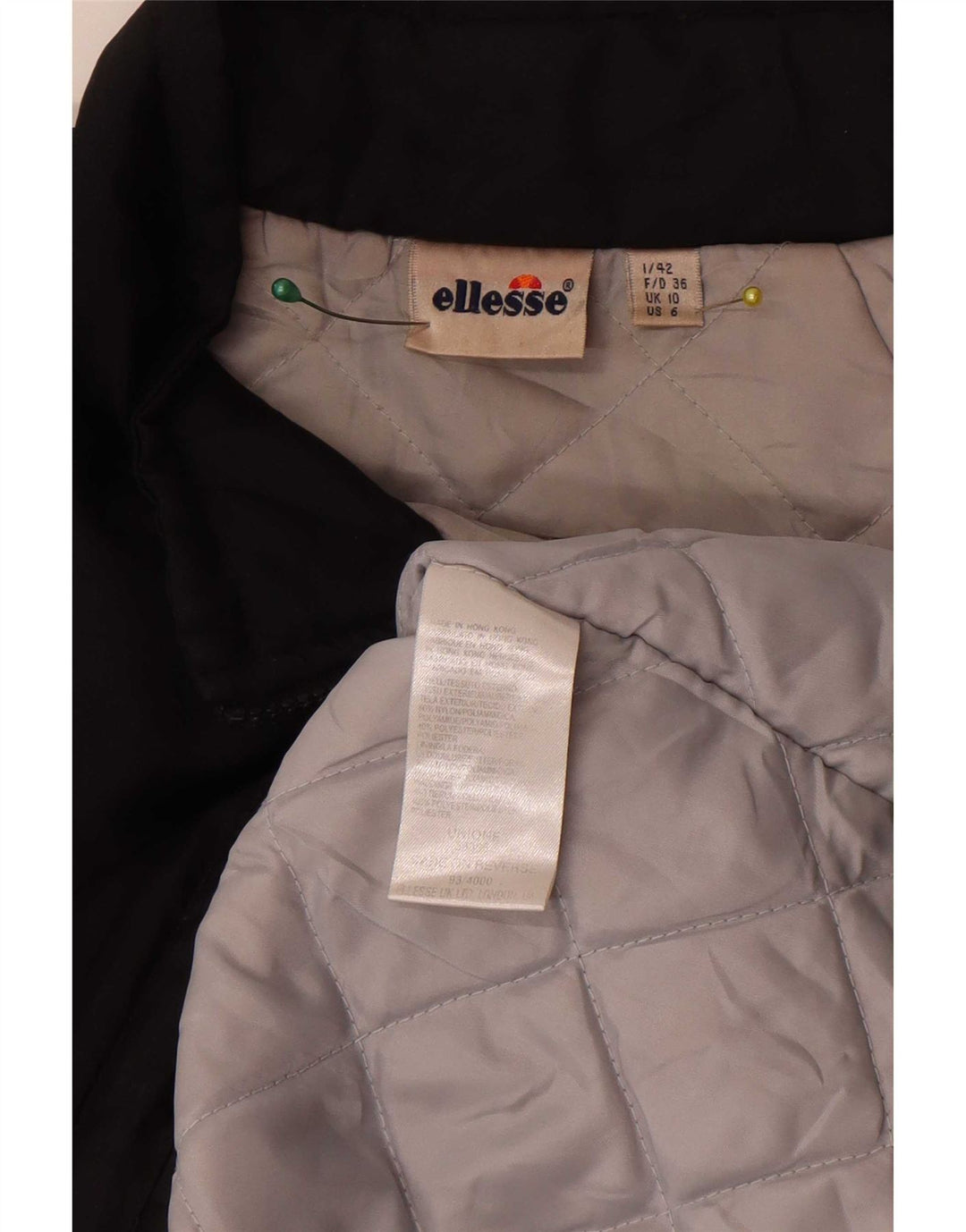 Ellesse Damen Übergroße Anorakjacke UK 10 Small Schwarz Polyester