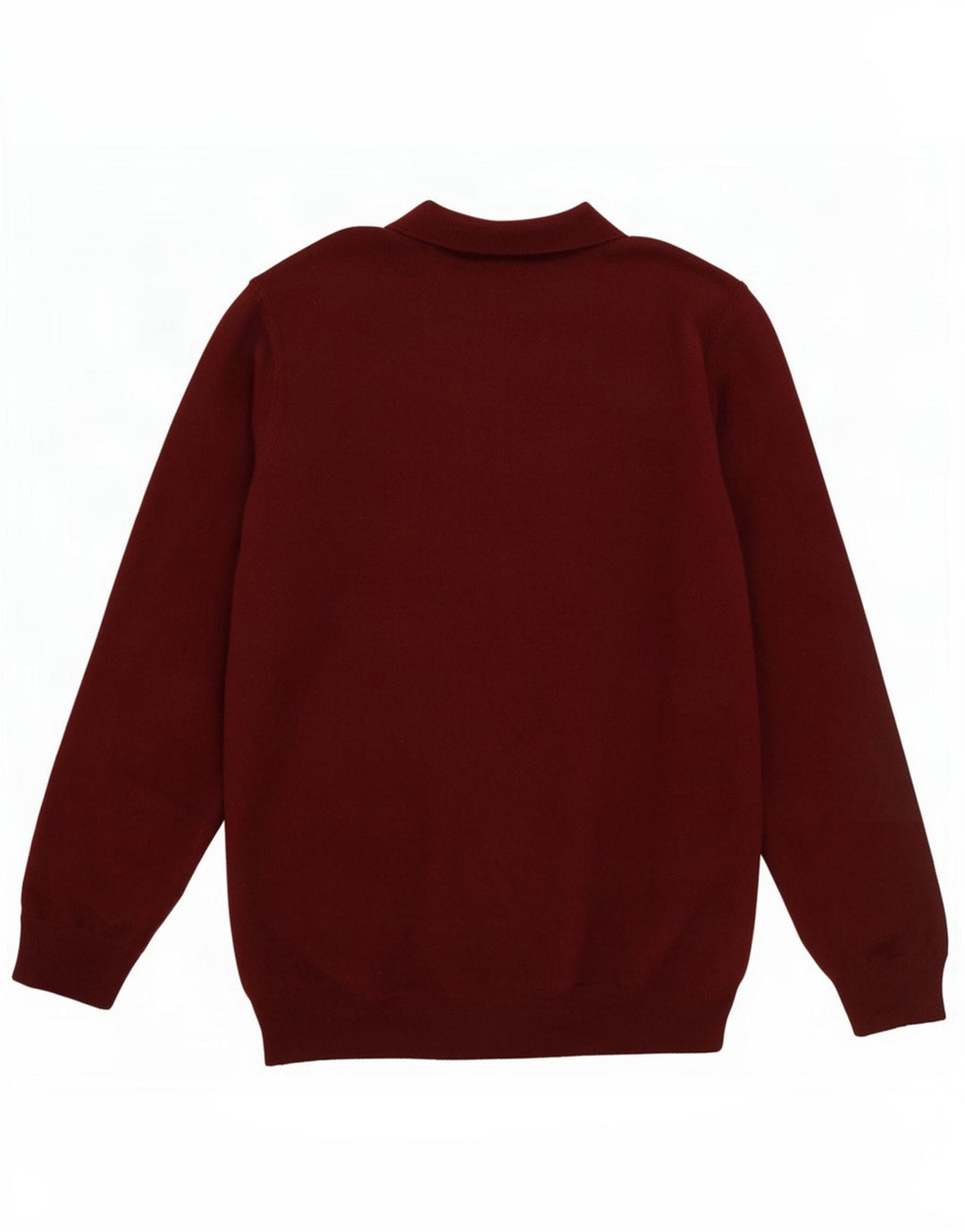 Massimo Dutti Herren-Pullover mit Rollkragen, groß, burgunderrote Wolle