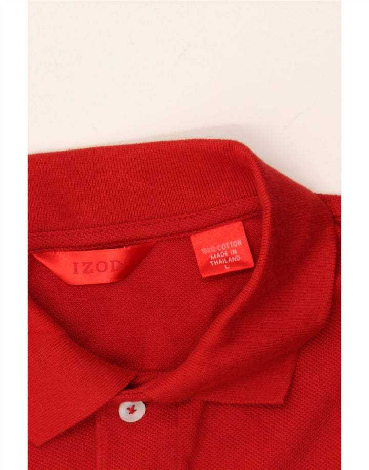 IZOD Mens Polo Shirt Large Red Cotton Vintage Izod and Second-Hand Izod from Messina Hembry 