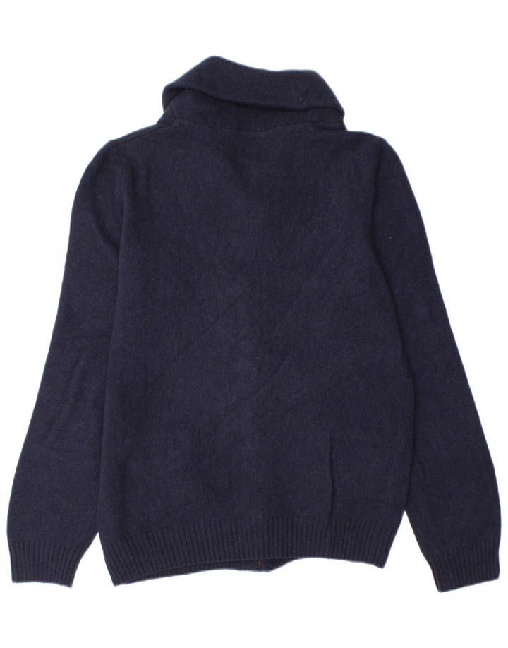 Brooksfield Herren-Strickjacke IT 48 Small Marineblaue Wolle