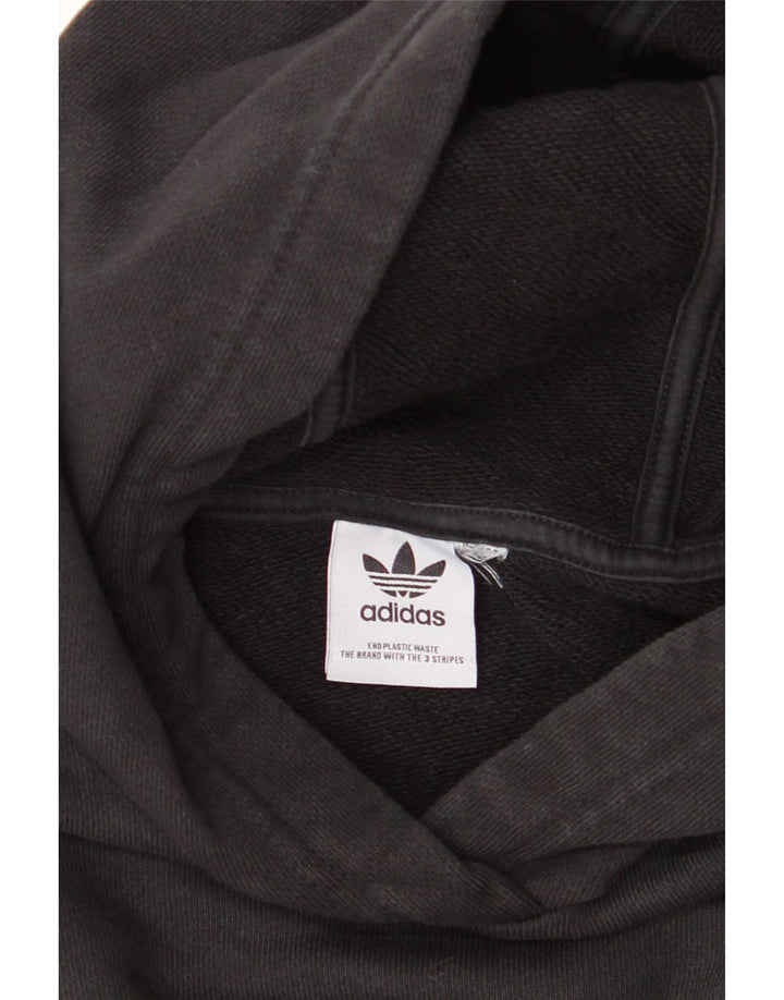 Adidas Herren Kapuzenpullover, groß, aus schwarzer Baumwolle