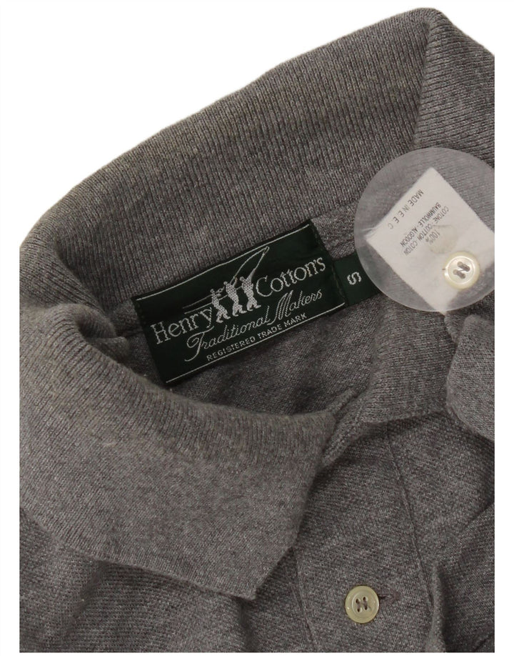 Henry Cottons Herren-Poloshirt, kleine graue Baumwolle