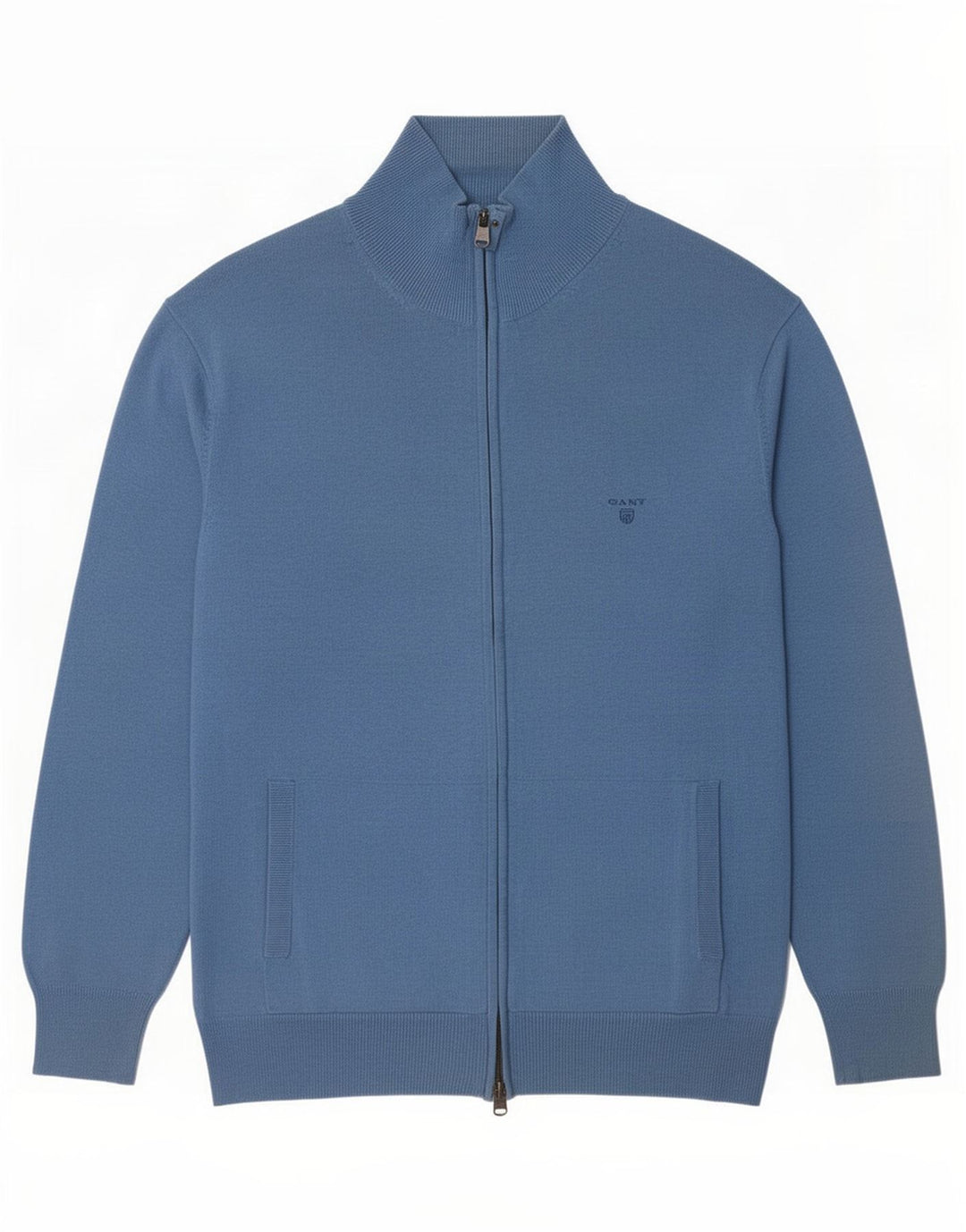 Gant Herren-Cardigan-Pullover XL aus blauer Baumwolle