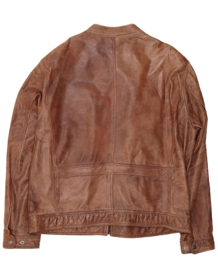 Vintage Herren Lederjacke IT 60 4XL Braun