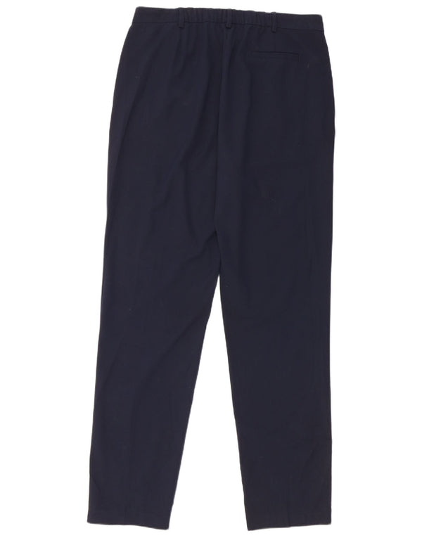 Marks & Spencer Damen-Chinohose mit hoher Taille, UK 14, Größe L W34 L32, Marineblau B