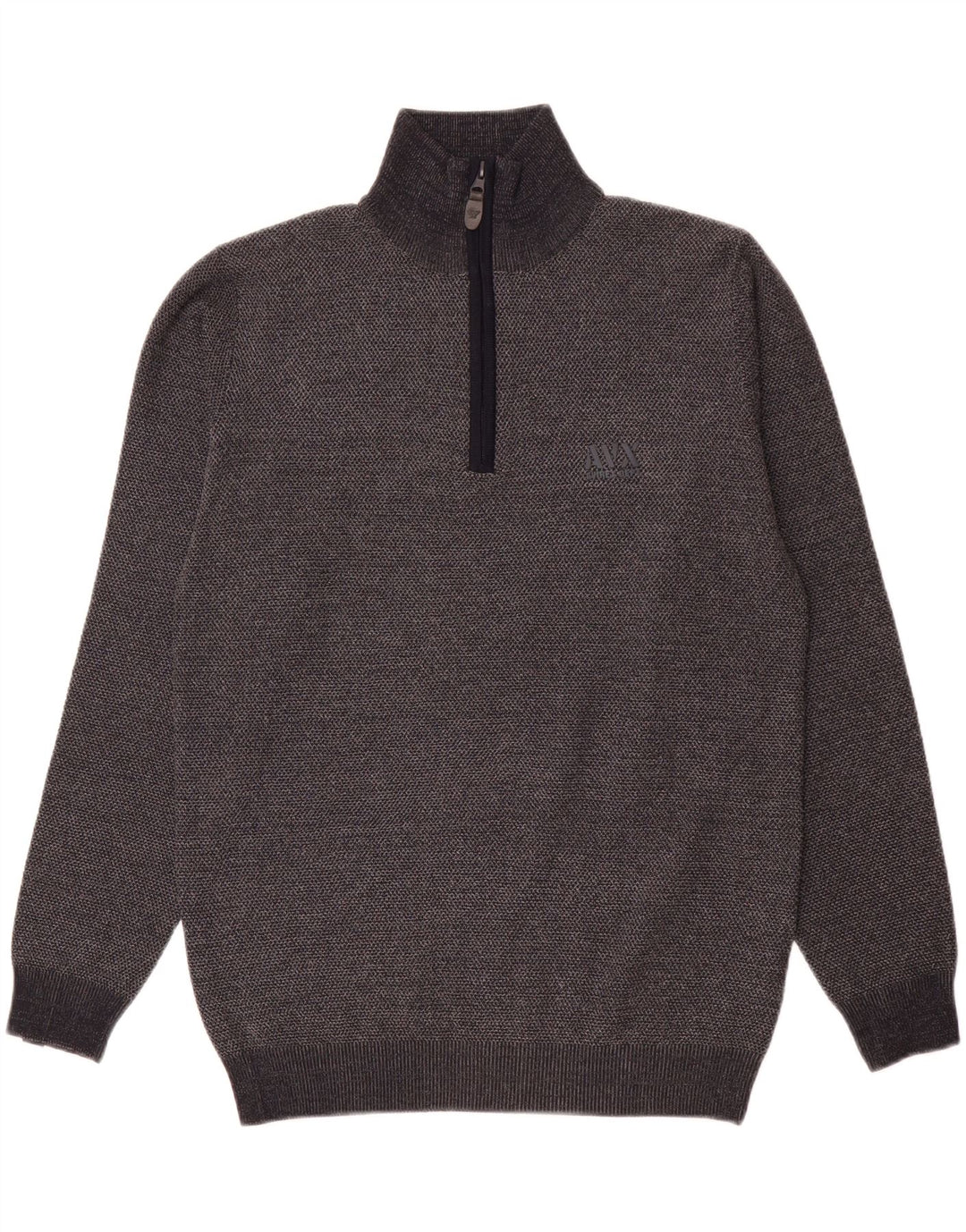 AVIREX Mens Zip Neck Jumper Sweater Large Navy Blue Viscose Vintage Avirex and Second-Hand Avirex from Messina Hembry 