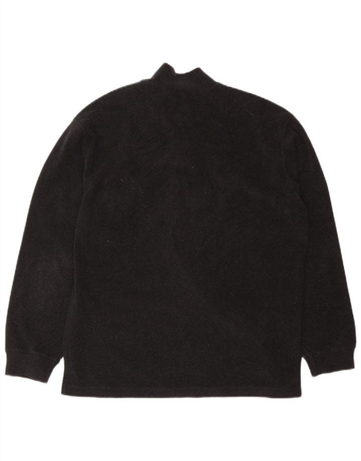 Fila Herren-Fleecepullover mit Reißverschluss am Hals, mittelschwarz