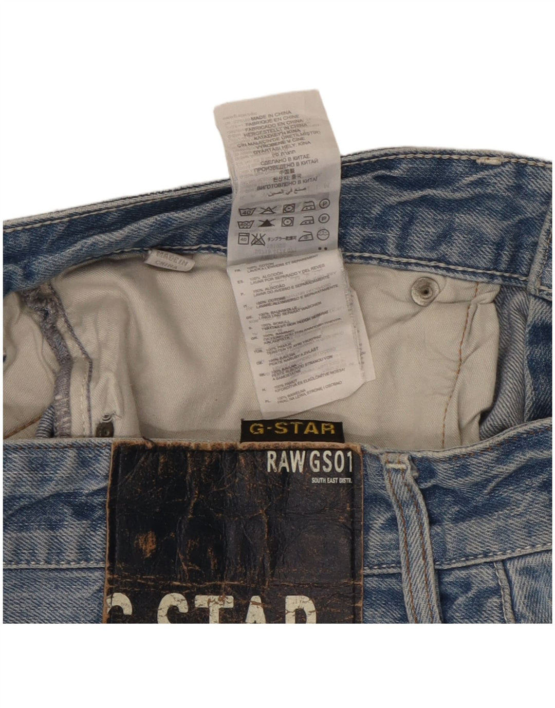 G-Star Herren Straight Jeans W33 L32 Blaue Baumwolle