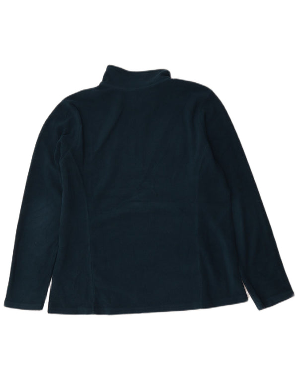 Eddie Bauer Damen-Fleecepullover mit Reißverschluss am Hals, UK 16, Größe L, Blau, Polyester