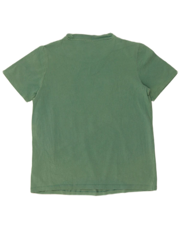 Adidas Damen Graphic T-Shirt Top UK 14 Mittelgrüne Baumwolle