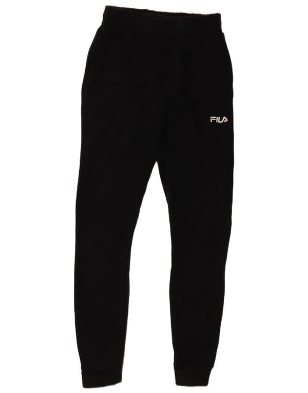Fila Herren-Trainingshose mit Grafik, Jogginghose, Größe S, Schwarz, Baumwolle