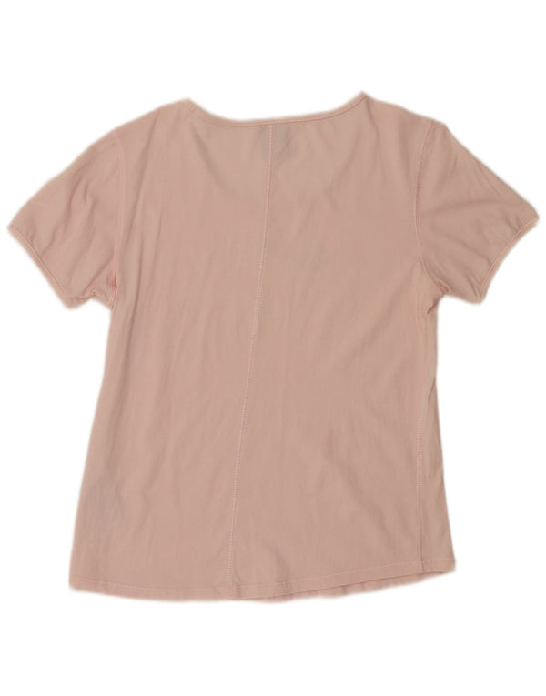 Nike Womens Graphic T-Shirt Top UK 14/16 Large Rosa Baumwolle