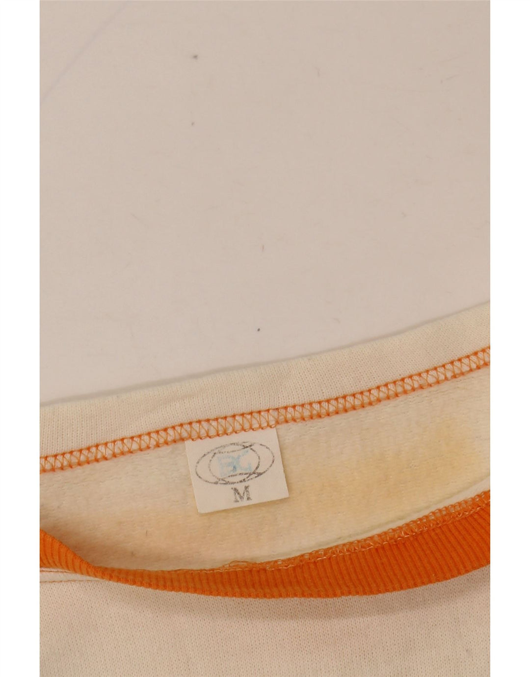 VINTAGE Damen Malibu Grafik T-Shirt Top UK 14 Medium Off White