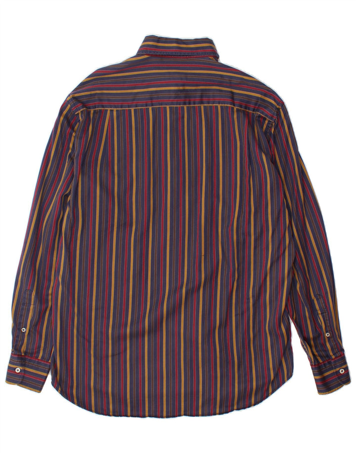 PAUL & SHARK Mens Shirt Medium Navy Blue Striped Cotton Vintage Paul & Shark and Second-Hand Paul & Shark from Messina Hembry 