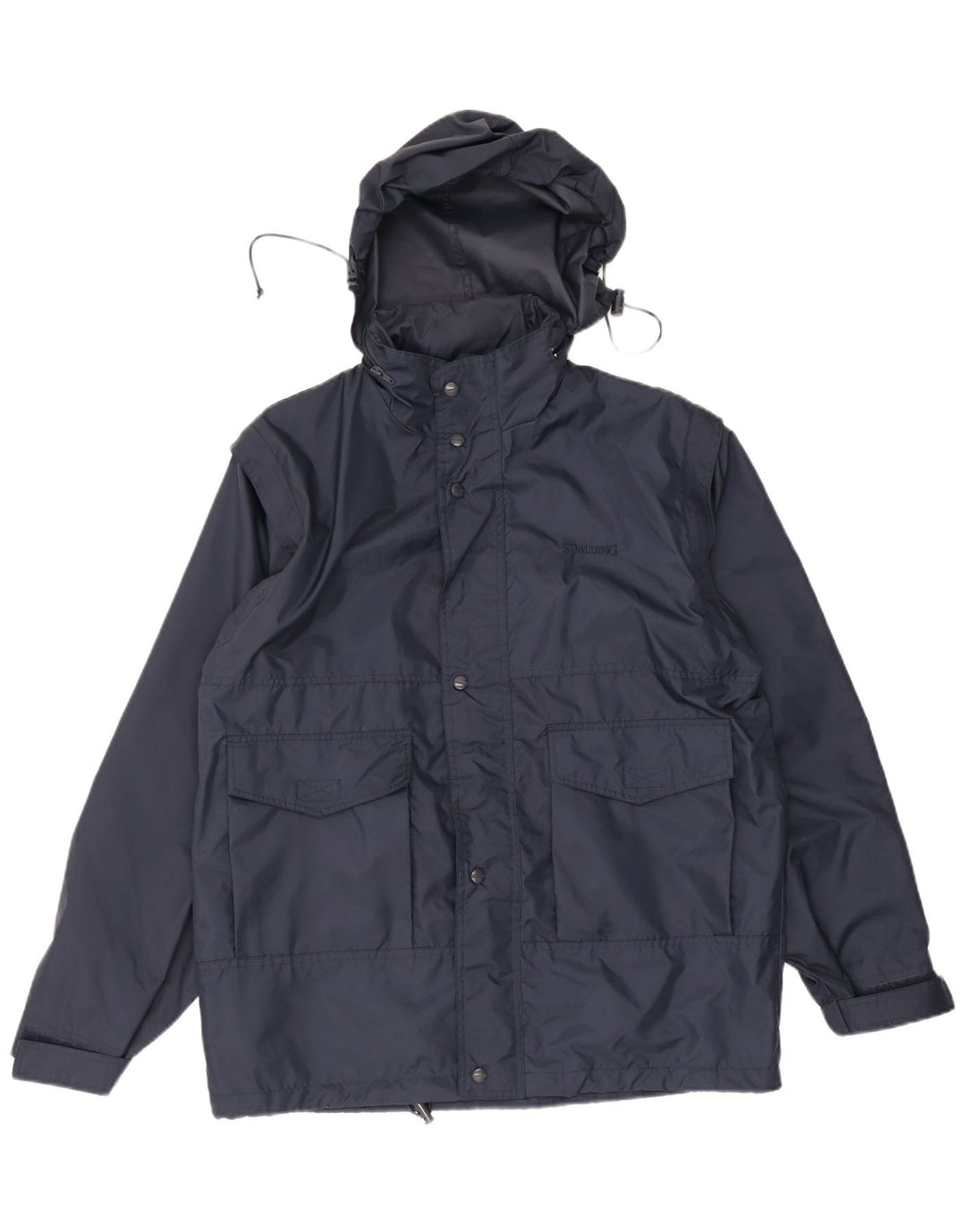 Spalding Herren-Regenjacke mit Kapuze, UK 38, mittelmarineblau, Polyamid