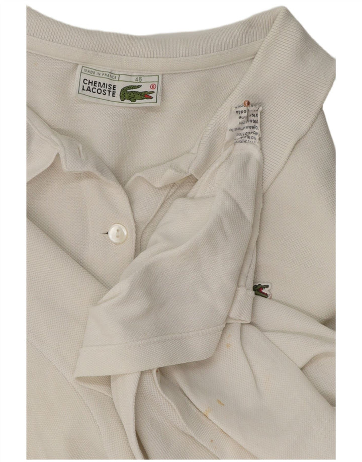 Lacoste Damen Poloshirt Größe 46 XL Weiße Baumwolle