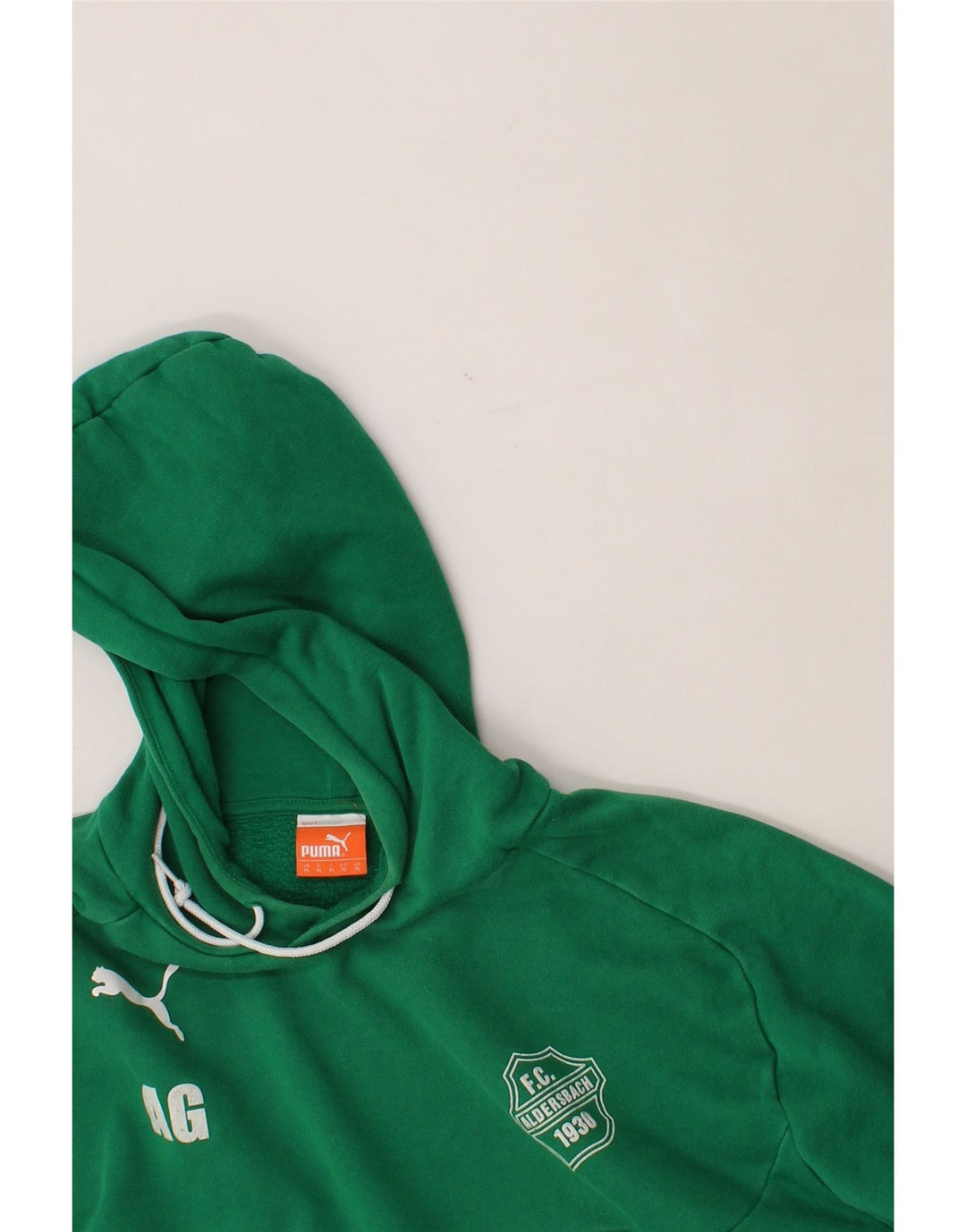 PUMA Mens Hoodie Jumper XL Green Polyester Vintage Puma and Second-Hand Puma from Messina Hembry 