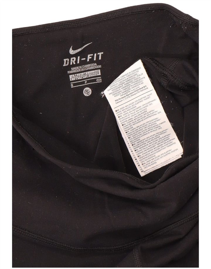 Nike Damen Dri Fit Leggings UK 8 Small Schwarz Nylon