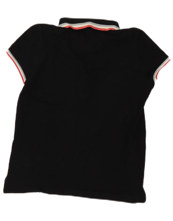 LACOSTE Womens Polo Shirt Size 40 Medium Black Cotton