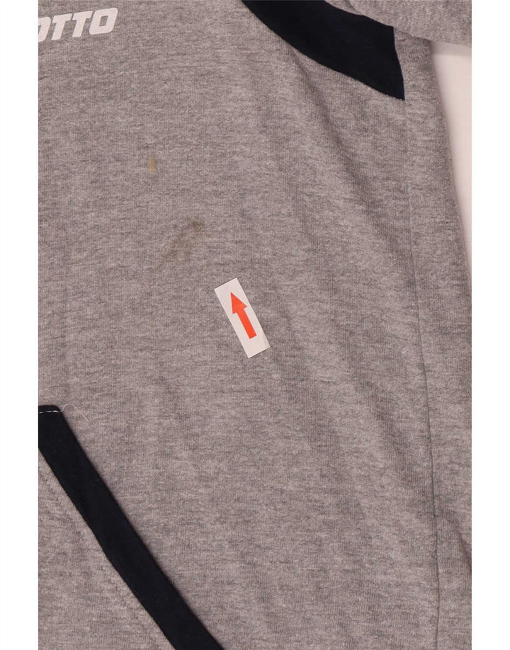 Lotto Herren-Trainingsanzug-Oberteil, Jacke, Größe S, Grau, Colourblock-Baumwolle