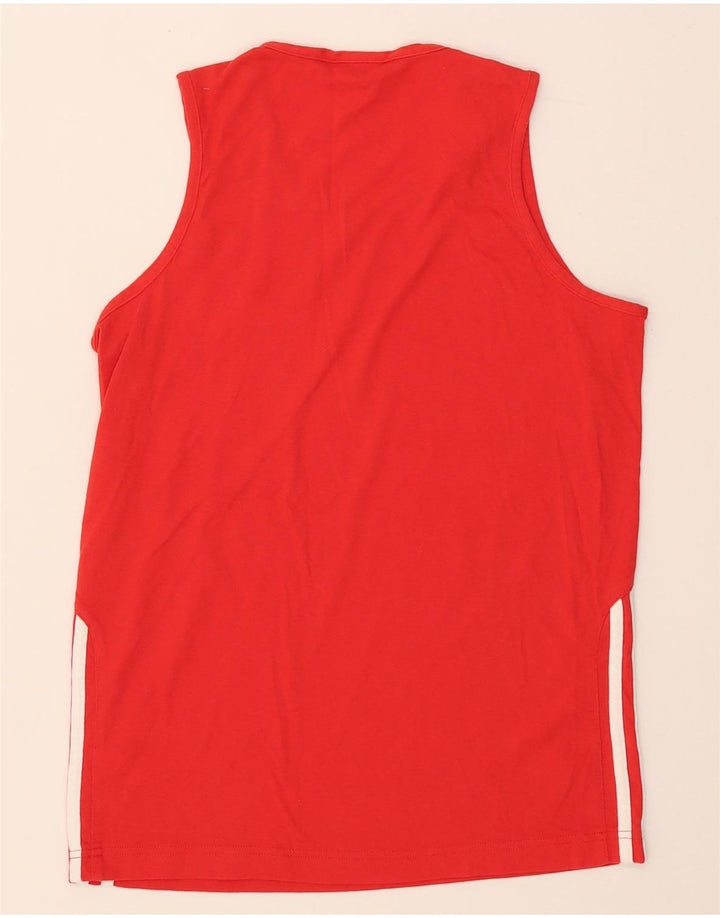 Adidas Herren Weste Top UK 36/38 Small Rote Baumwolle