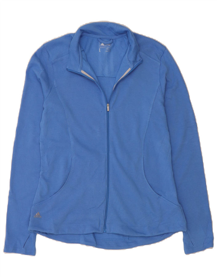 ADIDAS Womens Tracksuit Top Jacket UK 14 Large Blue Polyester Vintage Adidas and Second-Hand Adidas from Messina Hembry 