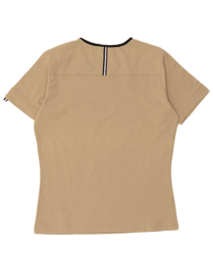 Champion Damen Grafik-T-Shirt-Oberteil UK 12 Mittelbeige