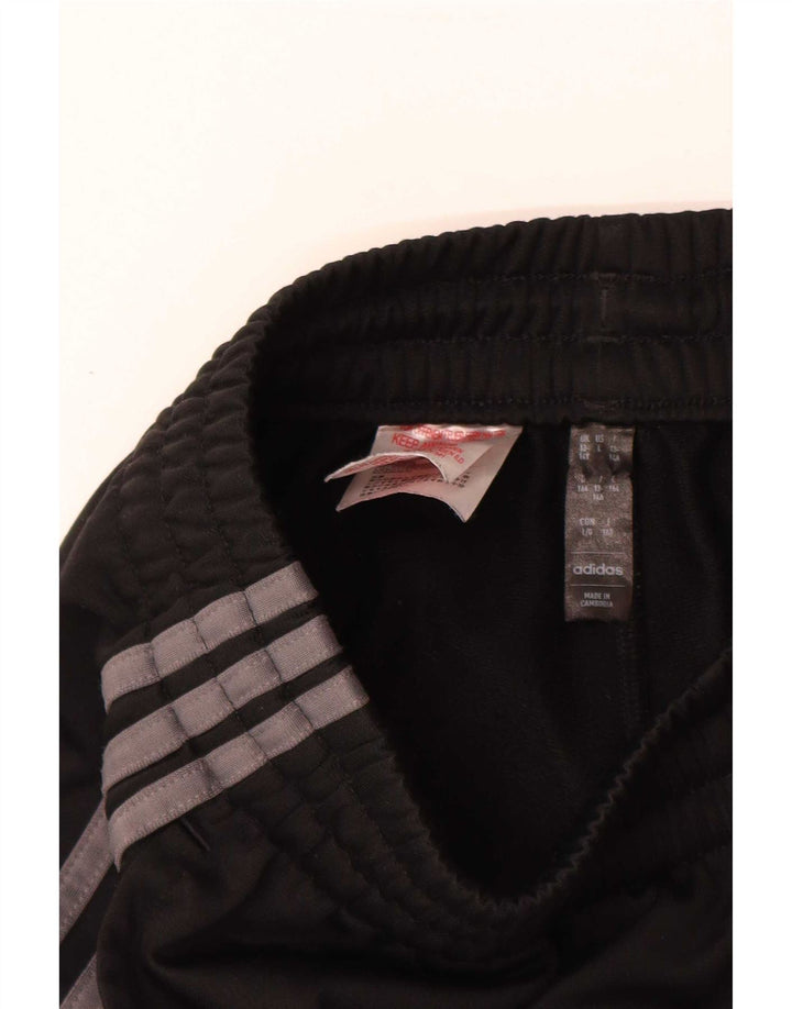 Adidas Jungen-Trainingshose, Jogginghose, 13–14 Jahre, schwarzes Polyester
