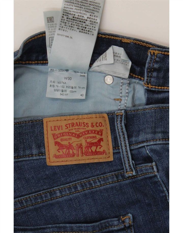 Levi's Damen Capri-Jeans W30 L23 Blaue Baumwolle
