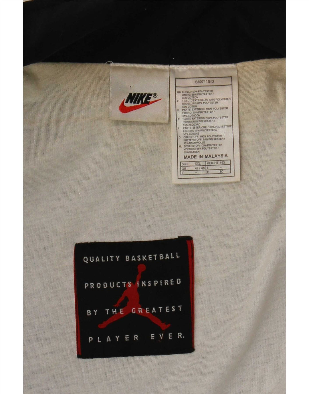 Nike Herren Bomberjacke UK 47/48 2XL Schwarz Colourblock Polyester