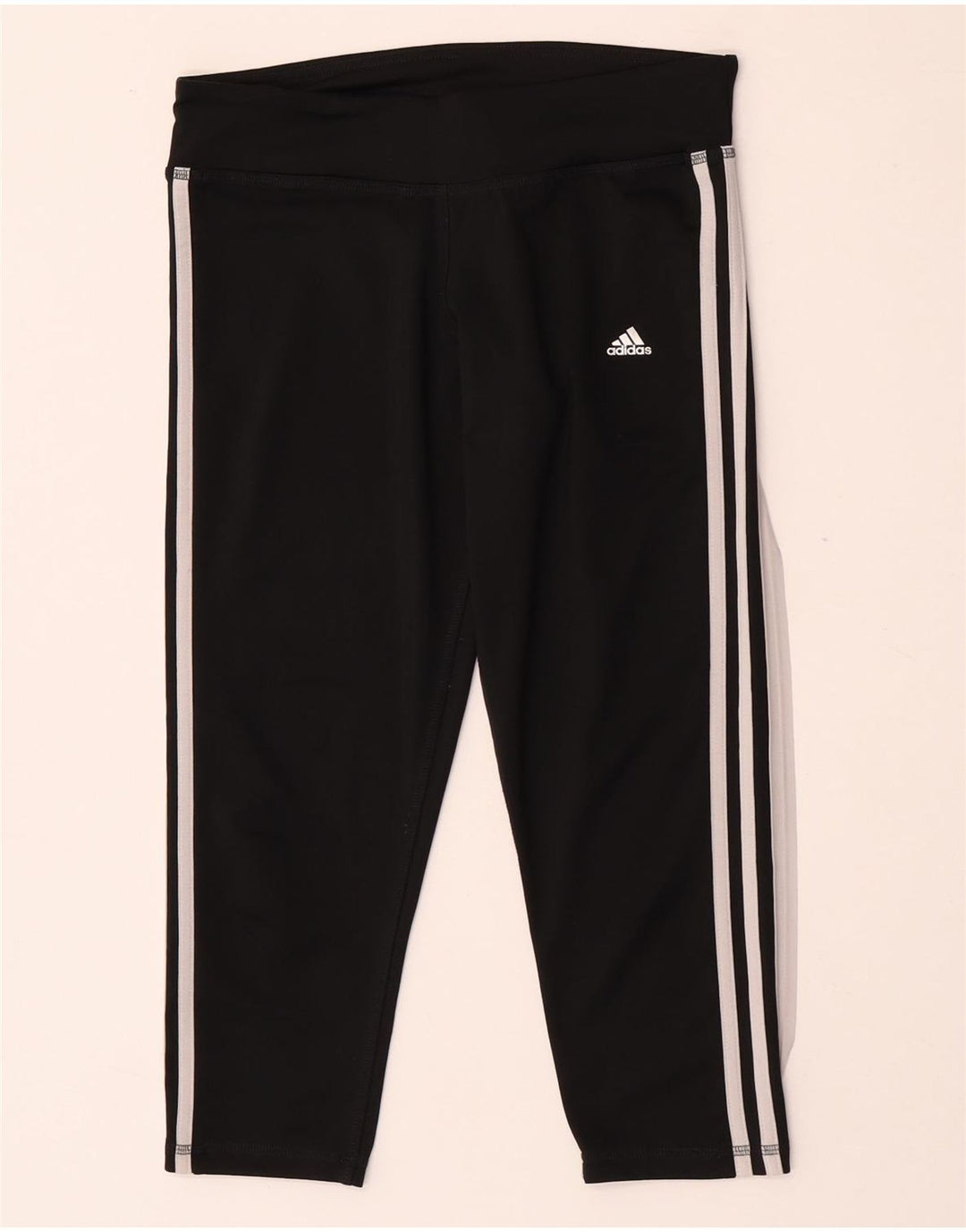 Adidas Damen Climalite Capri Leggings UK 12/14 Medium Schwarz Polyester