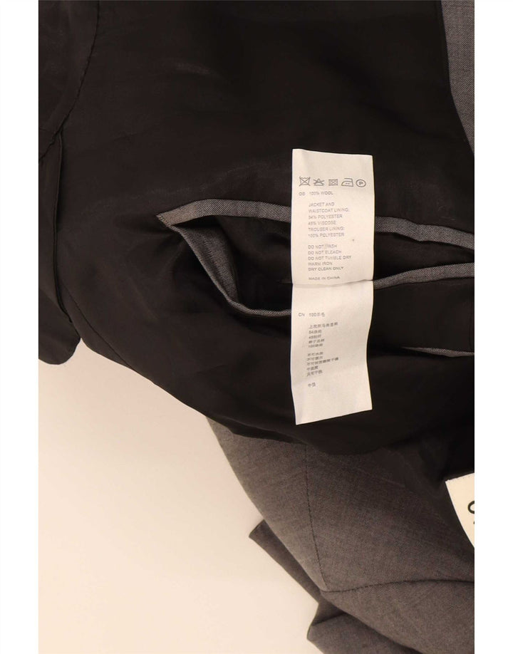 Reiss Herren-Blazer mit 1 Knopf, UK 42, XL, graue Wolle