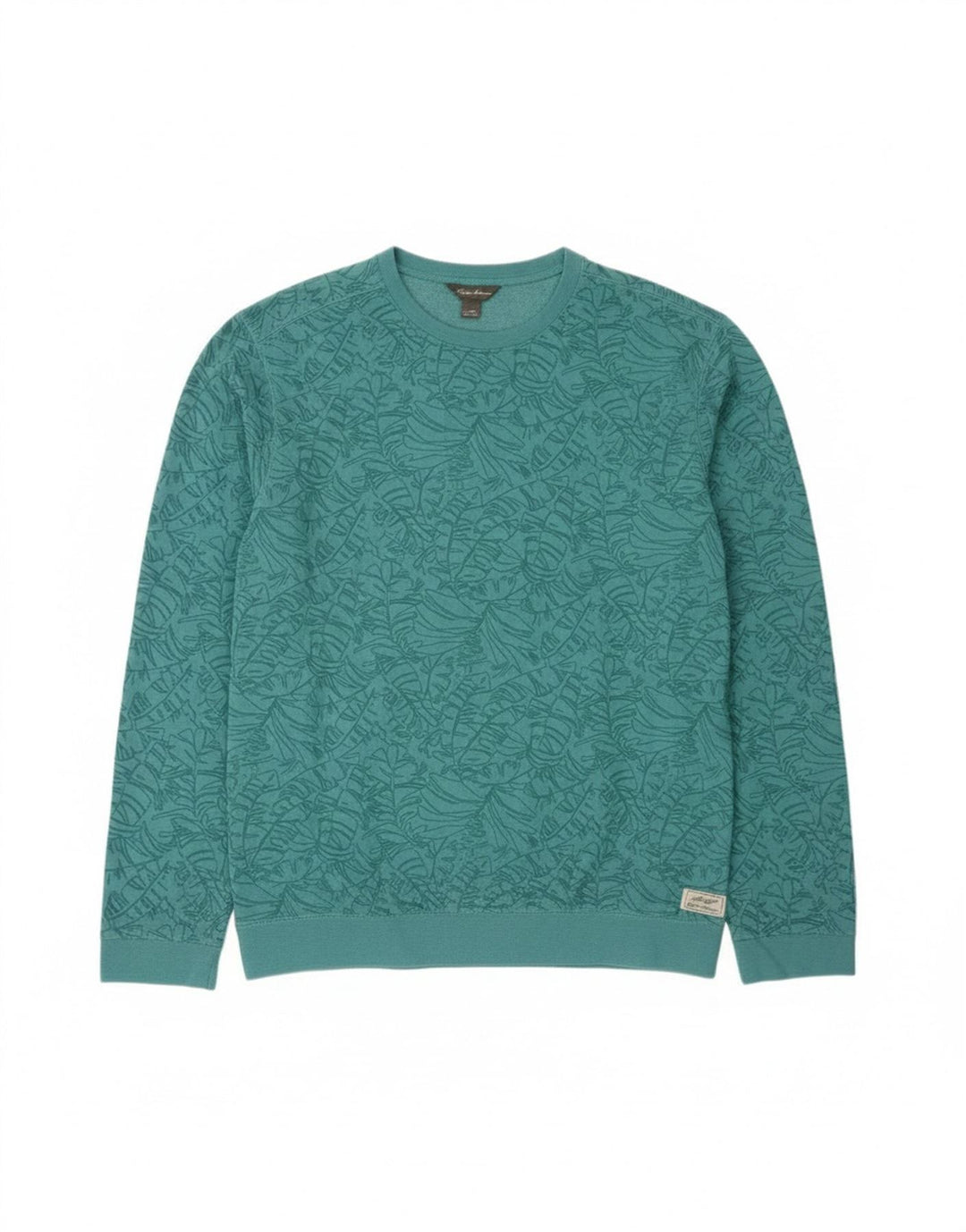 Eddie Bauer Herren-Sweatshirt-Pullover XL, grün, geblümt, Baumwolle