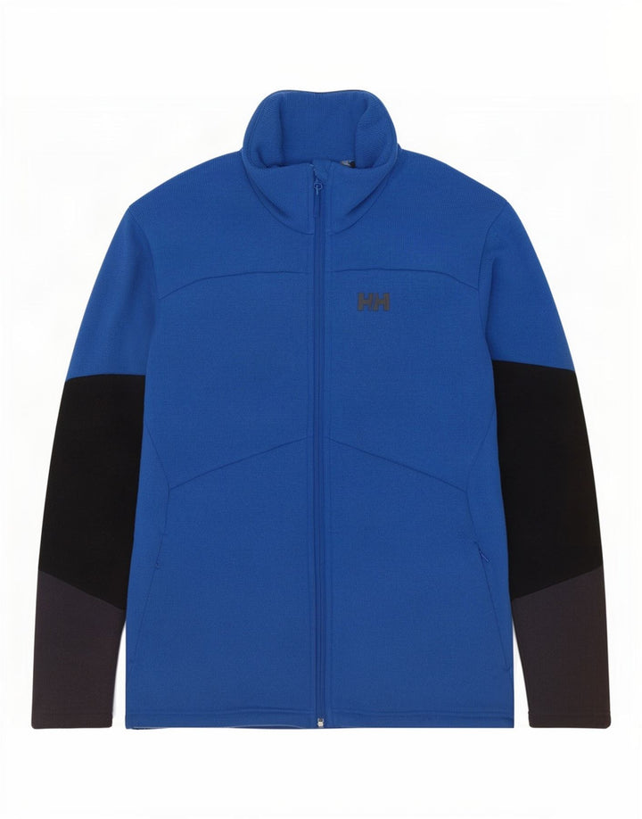 Helly Hansen Herren-Trainingsanzug-Top-Jacke, großes blaues Farbblock-Polyester