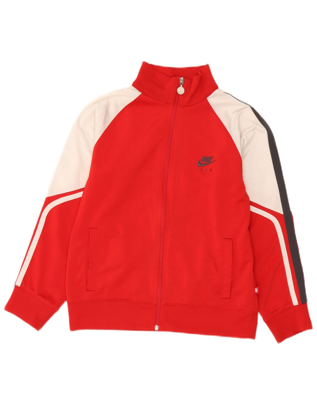 Nike Jungen-Trainingsanzugoberteil mit Grafik, 10–11 Jahre, Mittelrot, Farbblock