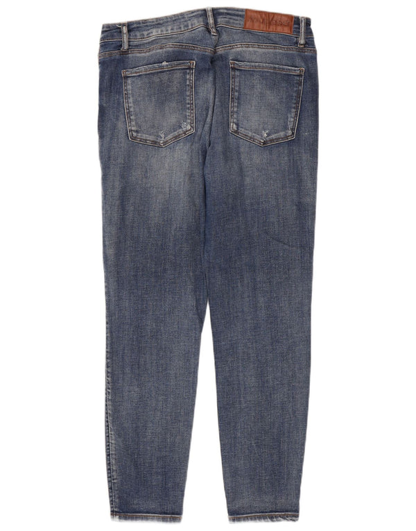 Desigual Damen Distressed Slim Jeans W32 L26 Blaue Baumwolle