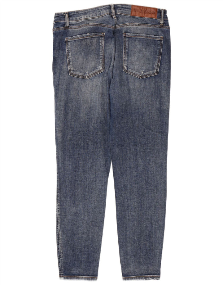 Desigual Damen Distressed Slim Jeans W32 L26 Blaue Baumwolle