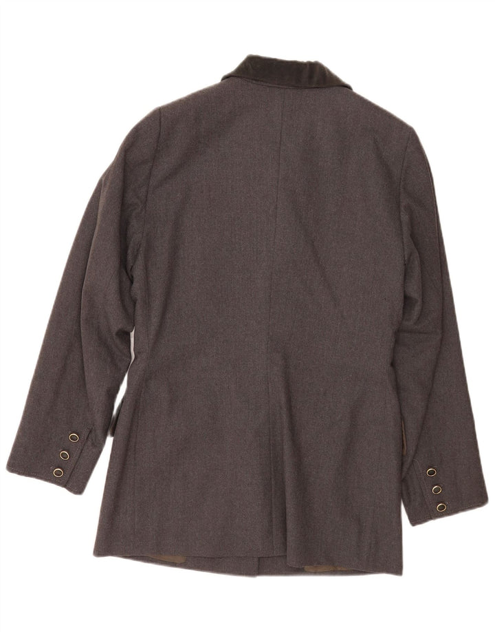 Vintage Damen 5-Knopf-Blazerjacke UK 16 Large Grau