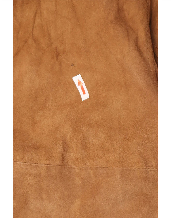 Vintage Herren Bomber Wildlederjacke UK 44 2XL Braunes Leder