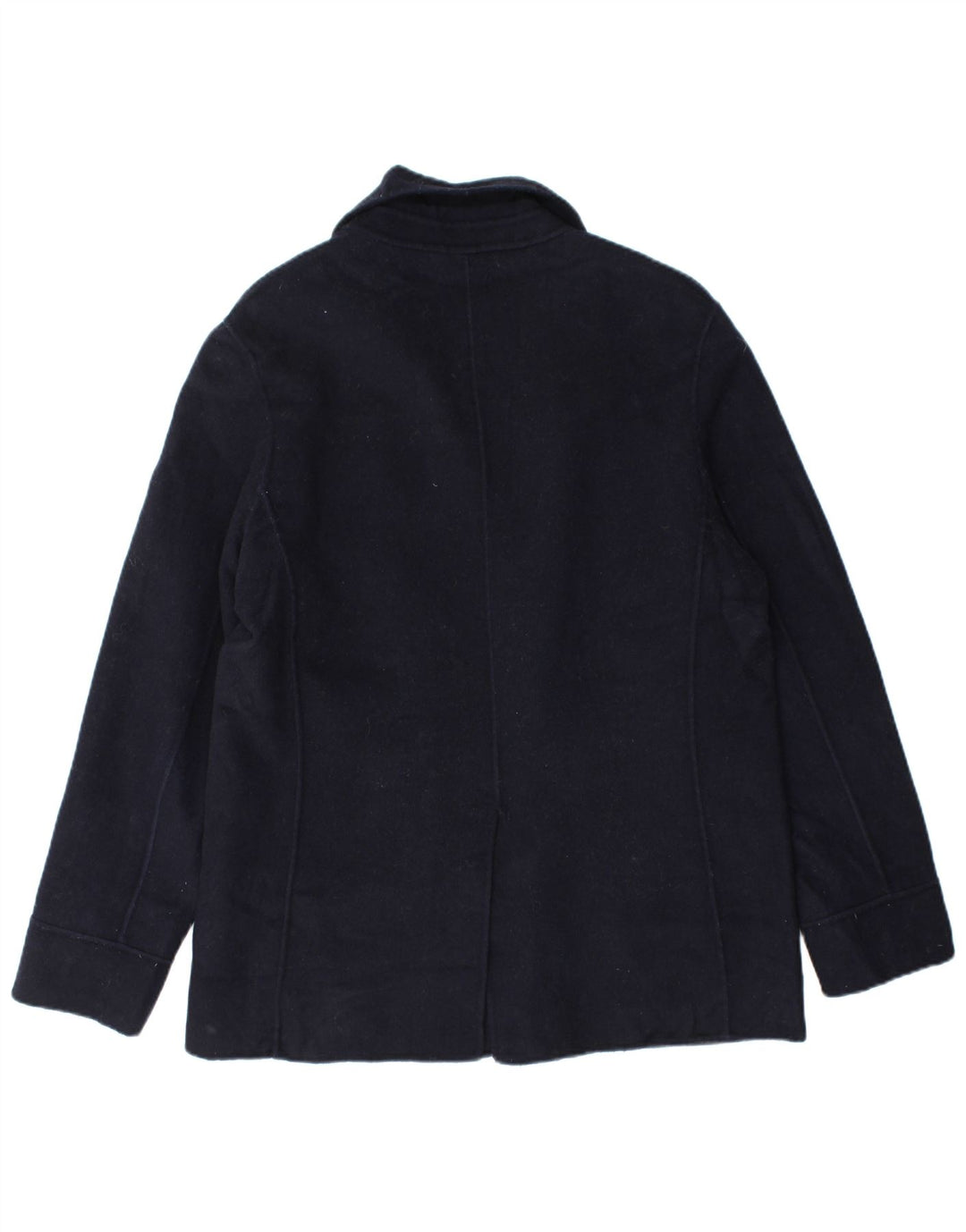ZARA Mens Overcoat UK 40 Large Navy Blue Wool