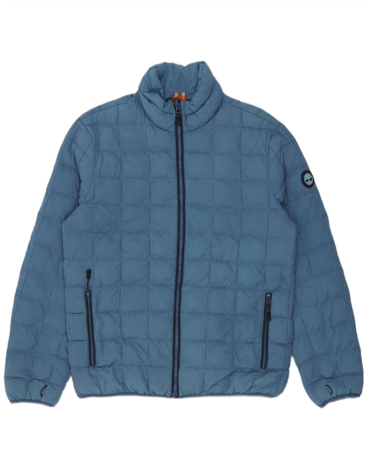 Timberland Herren Liner gepolsterte Jacke UK 38 Mittelblaues Nylon