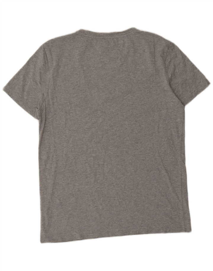 Tommy Hilfiger Herren-T-Shirt-Oberteil, groß, grau gefleckte Baumwolle