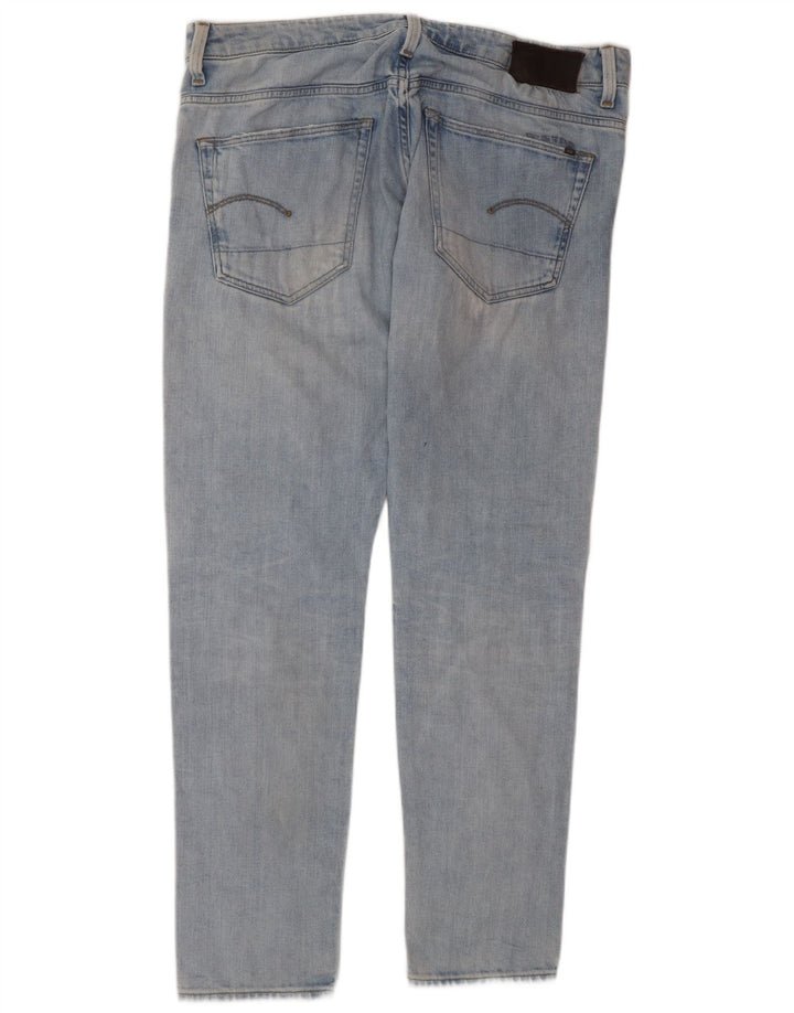 G-STAR Herren Distressed Slim Jeans W36 L32 Blaue Baumwolle