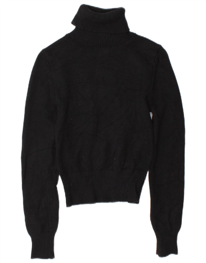 Zara Damen-Pullover mit Rollkragen, Gr. 10, Größe S, Schwarz, Viskose
