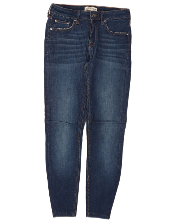 Zara Damen Skinny Jeans EU 34 2XS W24 L25 Blaue Baumwolle