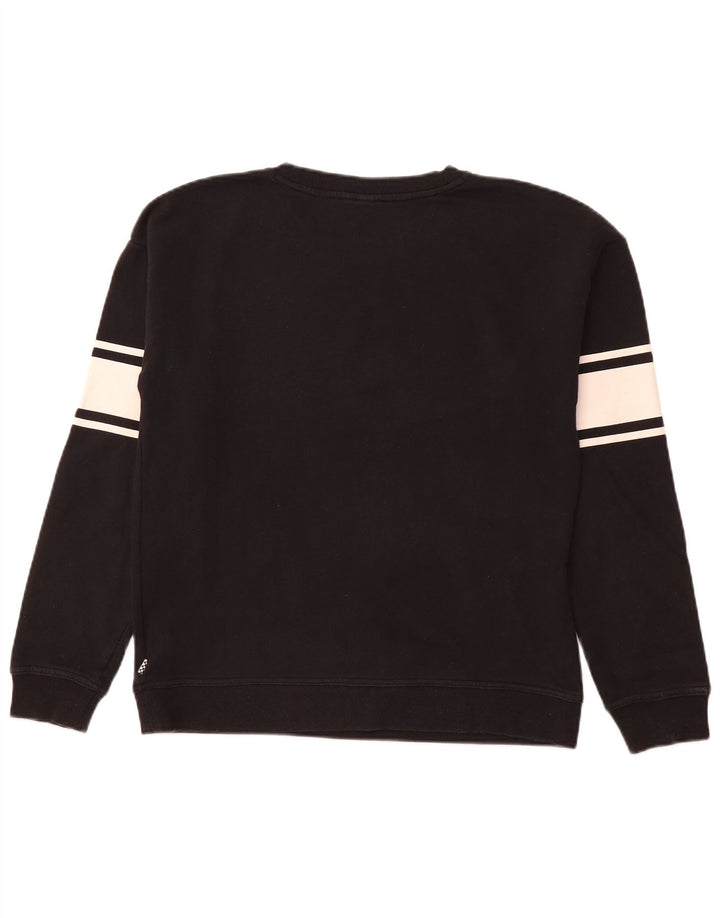 VANS Womens Graphic Sweatshirt Jumper UK 14 Medium Black Colourblock