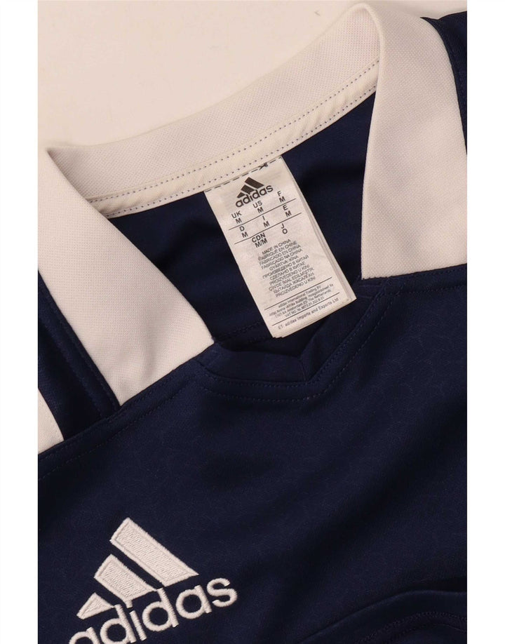 Adidas Herren T-Shirt Top Medium Marineblau Colourblock Polyester