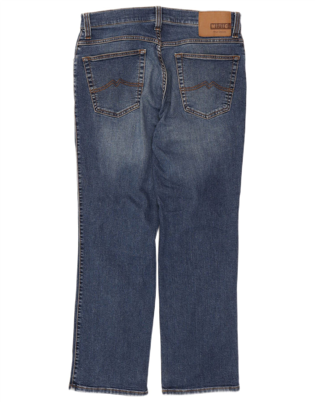 MUSTANG Herren Oklahoma Straight Jeans W34 L30 Blaue Baumwolle
