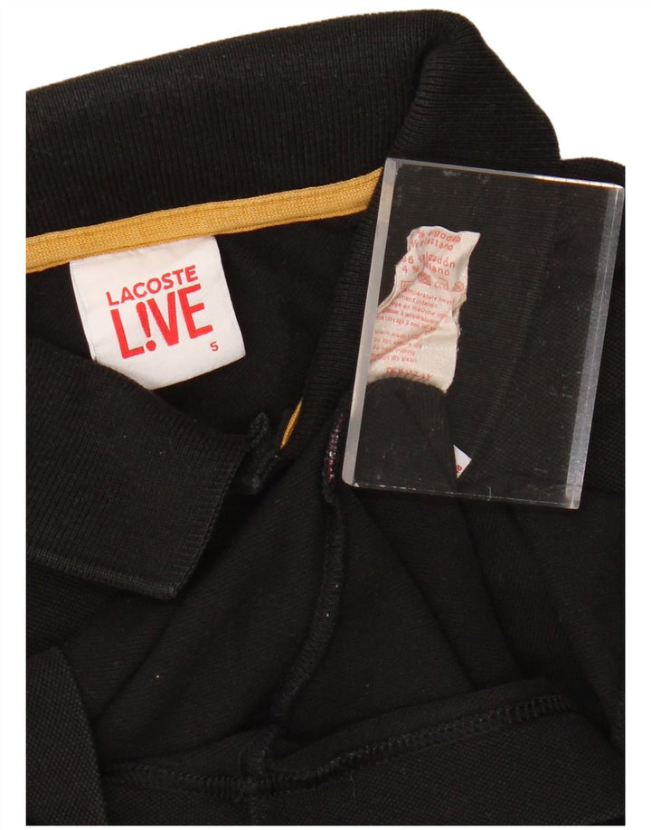 LACOSTE Herren-Poloshirt, Größe 5, groß, schwarze Baumwolle